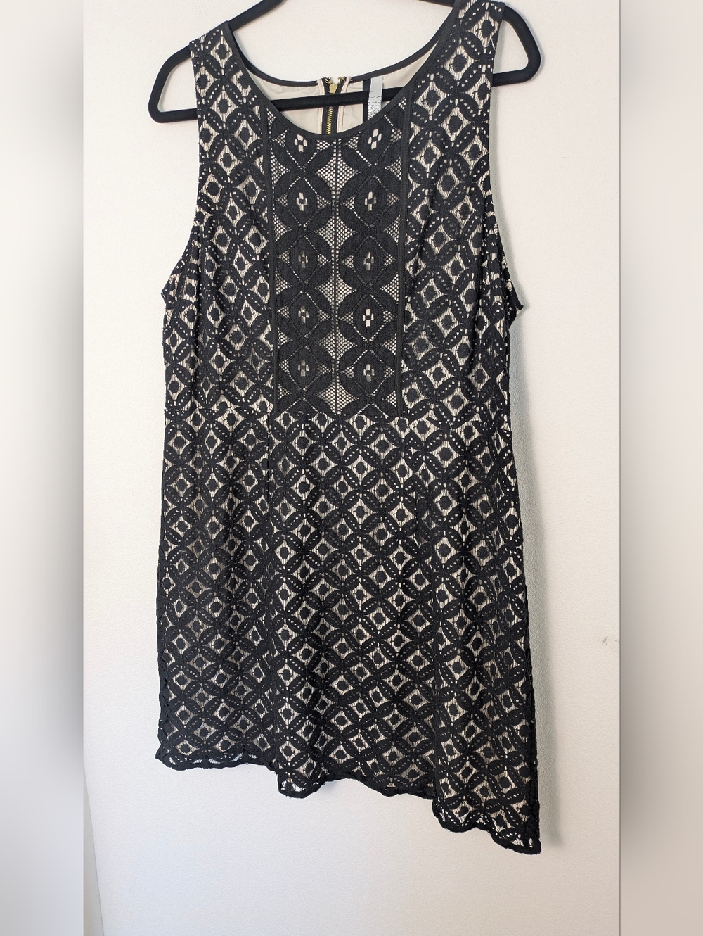 Kensie Sleeveless Back Zipper Black Lace Overlay Lined A-Line Women’s Sz XL EUC - Picture 3 of 10